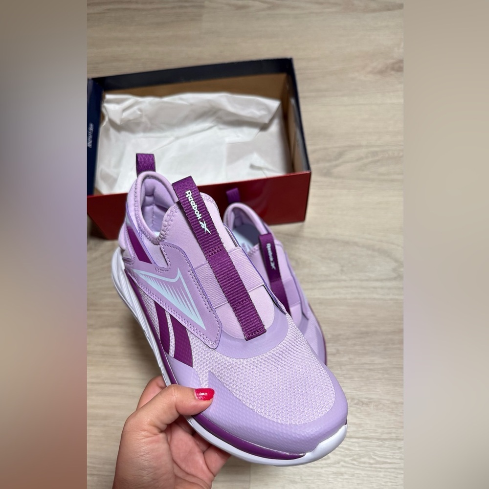 Reebok Lavender and Purple Slip-On Athletic Sneakers - Picture 7 of 9